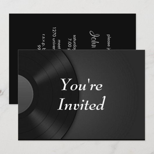 ご招待 - ビニール 招待状 (正面/裏面)