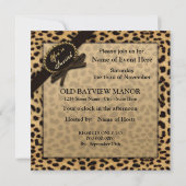 ご招待 - レパード柄の招待状（フェイク） - 招待状 (裏面)