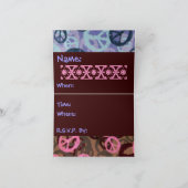 ご招待 - 平和のサインの招待 招待状 (内部)