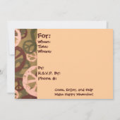 ご招待!-平和のサイン/カモ柄招待状 招待状 (裏面)