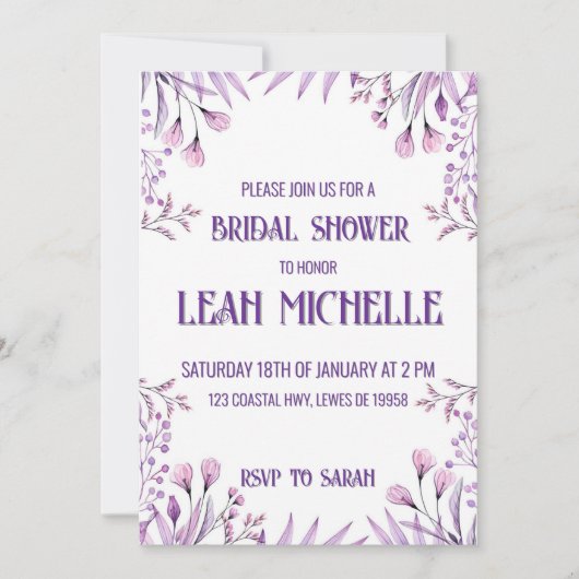 ご招待 招待状 (正面)