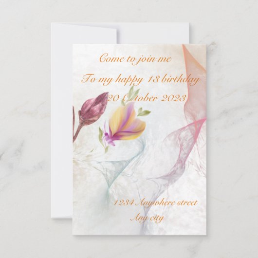 ご招待 招待状 (正面)