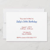 ご招待 - 青と赤の円 招待状 (裏面)