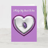 ご挨拶にハートを誓う カード (正面)