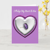 ご挨拶にハートを誓う カード (黄色い花)