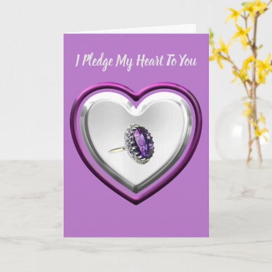 ご挨拶にハートを誓う カード (黄色い花)