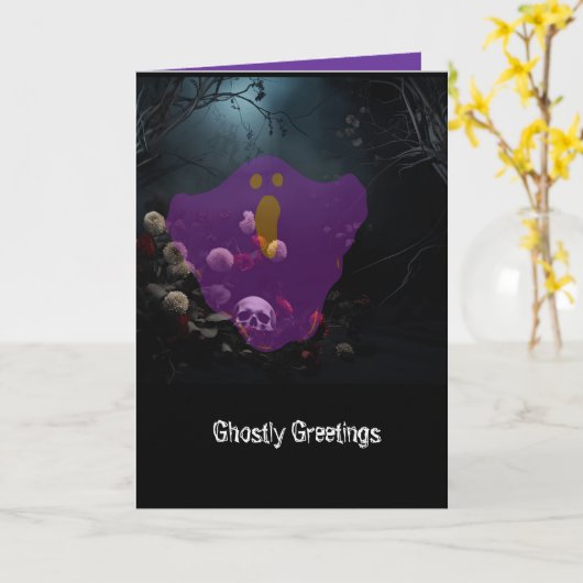 「ご挨拶を!」 二つ折りグリーティングカード カード (黄色い花)