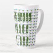 ご挨拶テーマ幸せ カフェラテマグ (右アングル)