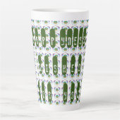 ご挨拶テーマ幸せ カフェラテマグ (正面)