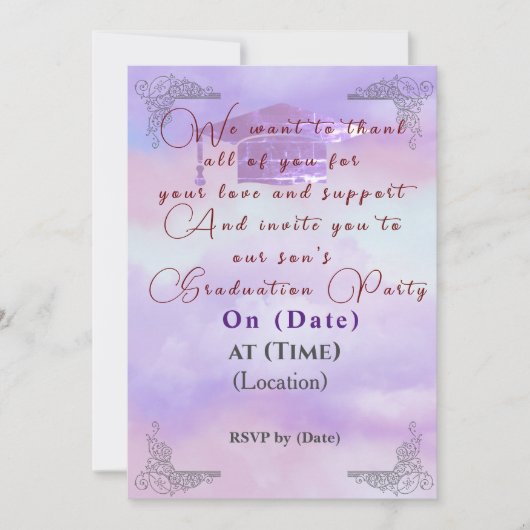 ご支援に感謝 招待状 (正面)