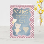 ご新生児 カード (黄色い花)