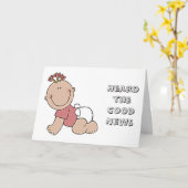 ご新生児 カード (黄色い花)