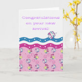 ご新着おめでとうございます。 カード (黄色い花)