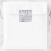 ご来場ありがとうございます イベント シルバー スパークル スクエア スクエアシール (バッグ)