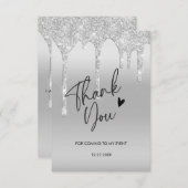 ご来場ありがとうございます グリッター ドリップ ありがとうカード サンキューカード (正面/裏面)