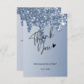 ご来場ありがとうございます グリッター ドリップ サンクス カード (正面/裏面)