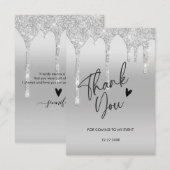 ご来場ありがとうございます グリッター ドリップ サンクス カード (正面/裏面)