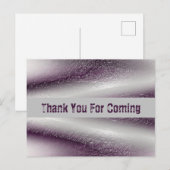 ご来場ありがとうございます 紫の斜線模様 感謝 ポストカード (正面/裏面)