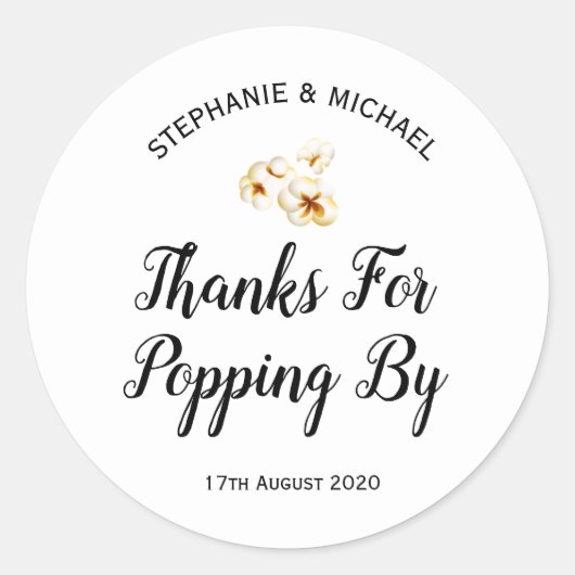 ご来場ありがとうステッカー ラウンドシール (正面)