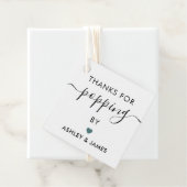 ご来場ありがとう タグ, ウェディングタグ, グレー ティール フェイバータグ (インサイチュ)