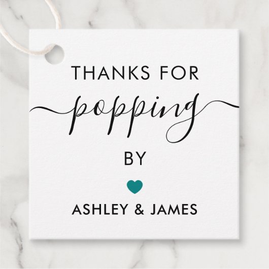 ご来場ありがとう タグ ウェディングタグ ティール (正面)