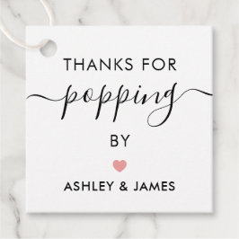 ご来場ありがとう タグ, ウェディングタグ, ピンク フェイバータグ