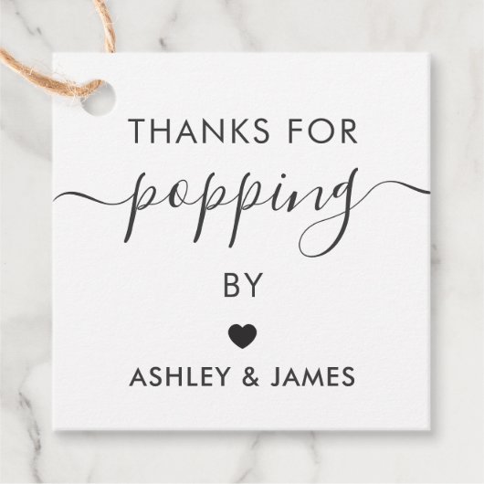 ご来場ありがとう タグ, ウェディング タグ, クラフト フェイバータグ (正面)