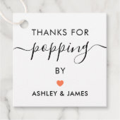 ご来場ありがとう タグ, ウェディング タグ, コーラル フェイバータグ (正面)