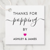 ご来場ありがとう タグ ウェディング タグ フクシア (正面)