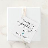 ご来場ありがとう タグ, ウェディング ターコイズ フェイバータグ (インサイチュ)