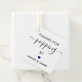 ご来場ありがとう タグ, 結婚式 タグ, ネイビーブルー フェイバータグ (インサイチュ)