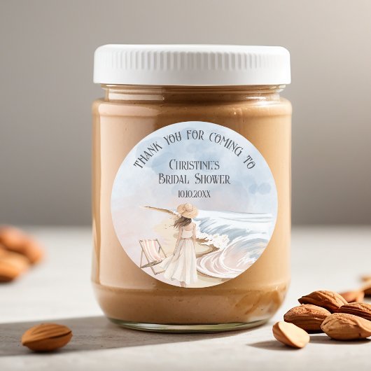 ご来場ありがとう ビーチ＆ウェーブス ブライダルシャワー ラウンドシール