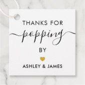 ご来場いただきありがとう タグ, ウェディング ゴールド フェイバータグ (正面)