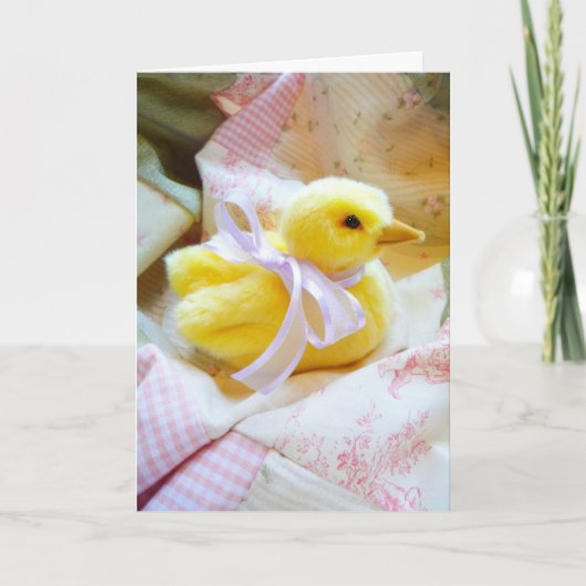 ご来場おめでとうございます新生児 カード (正面)