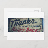 ご来店ありがとう！またお越しください！ポストカード ポストカード (正面/裏面)