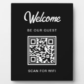 ご来店歓迎 Be Our Guest QRコードでWiFiをスキャン フォトプラーク (正面)