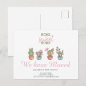 ご案内,サボテン,お家が決まりました 案内ポストカード (正面/裏面)