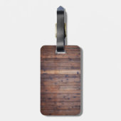 ご機嫌な人のキャンプのトレーラー素朴な木 ラゲッジタグ (裏面縦)