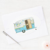 ご機嫌な人のステッカー 楕円形シール (封筒)