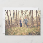 ご機嫌な人のデザインの写真の保存日付の招待 セーブザデート (裏面)