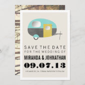 ご機嫌な人のデザインの写真の保存日付の招待 セーブザデート (正面/裏面)