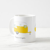 ご機嫌な人のマグ-黄色 コーヒーマグカップ (正面左)