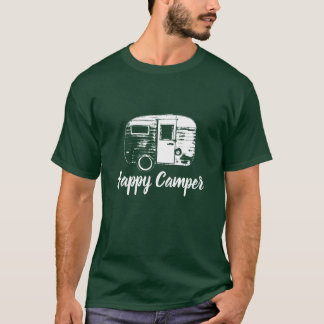 ご機嫌な人のレトロのキャンプのトレーラーのキャンプのおもしろい Tシャツ