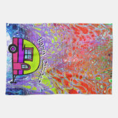 ご機嫌な人のレトロの台所タオル キッチンタオル (横)