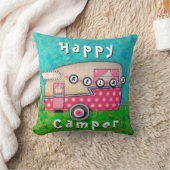 ご機嫌な人の枕、キャンピングカーの芸術 クッション (ブランケット)