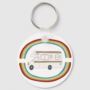 ご機嫌な人の虹RVお洒落なMotorhome RVing キーホルダー