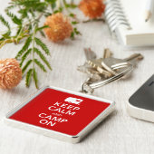 ご機嫌な人-ヴィンテージRVキャンプのKeychain キーホルダー (側面)