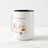 ご機嫌な人-旅行を楽しんで下さい ツートーンマグカップ (正面左)