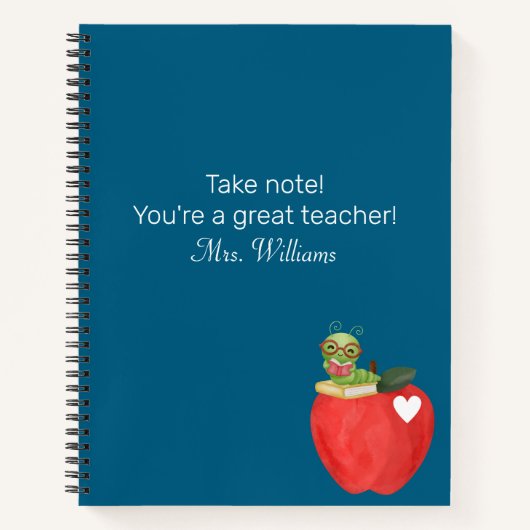 ご注意ください素晴らし先生,先生評価 ノートブック (正面)