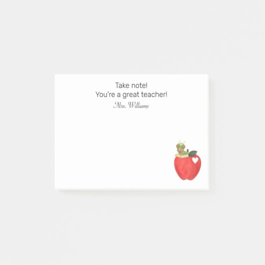ご注意ください素晴らし先生,先生評価 ポストイット (正面)